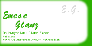 emese glanz business card